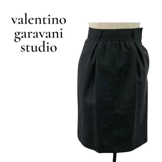 【RC2601-113】valentino garavani studio スカート　グレー 38