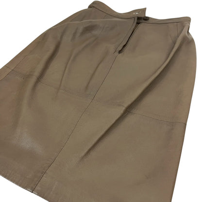 【RC2601-112】valentino Pelle ブラウン　革　スカート 38