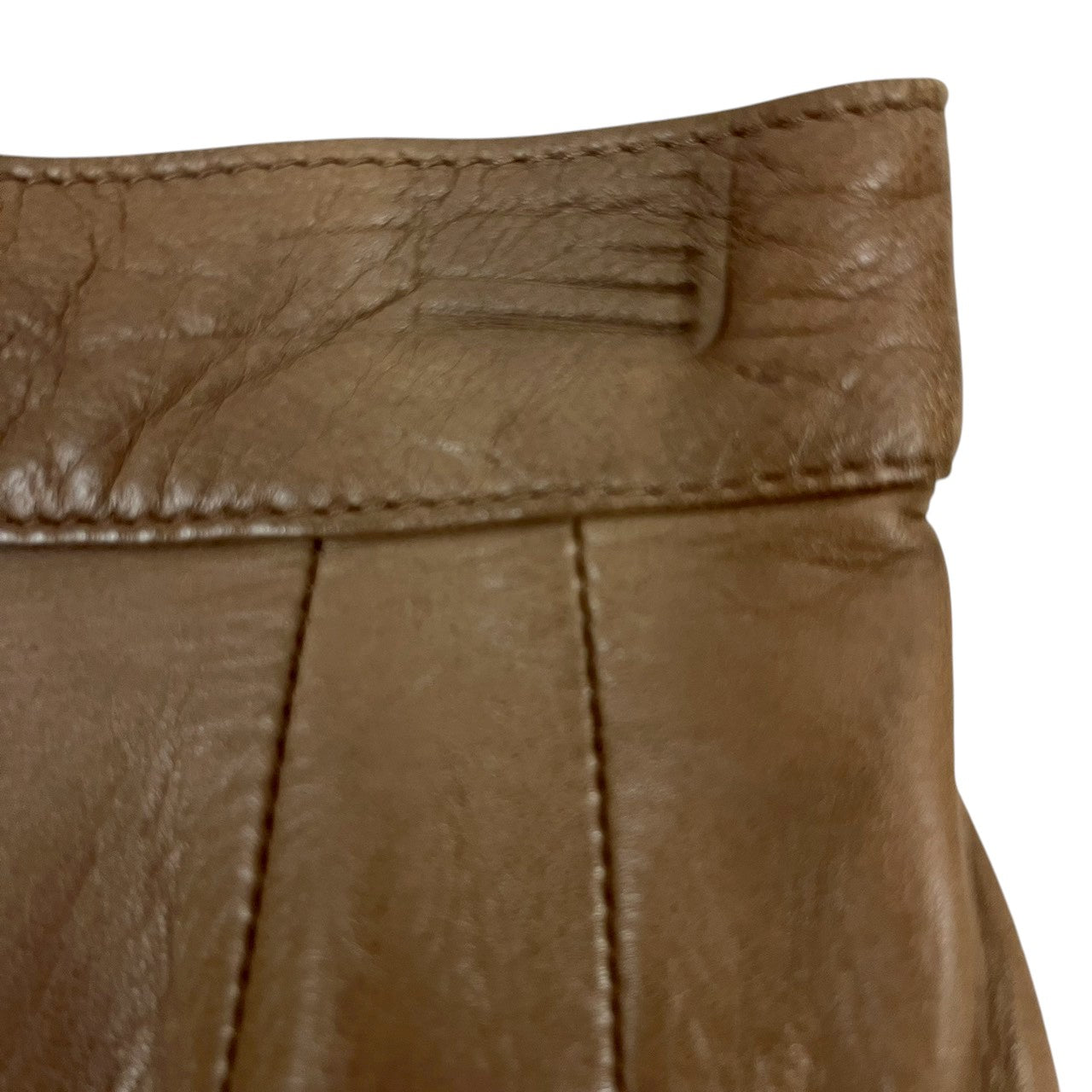 【RC2601-112】valentino Pelle ブラウン　革　スカート 38