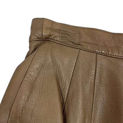 【RC2601-112】valentino Pelle ブラウン　革　スカート 38