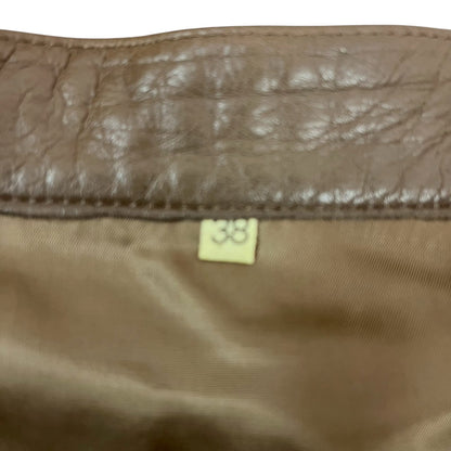 【RC2601-112】valentino Pelle ブラウン　革　スカート 38