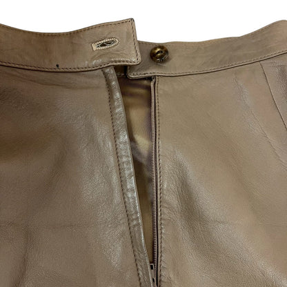 【RC2601-112】valentino Pelle ブラウン　革　スカート 38