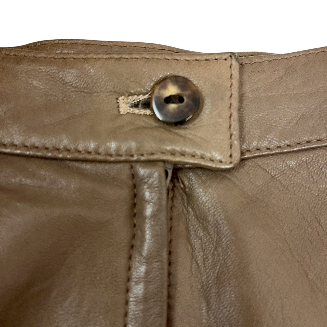 【RC2601-112】valentino Pelle ブラウン　革　スカート 38