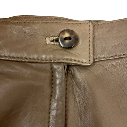 【RC2601-112】valentino Pelle ブラウン　革　スカート 38