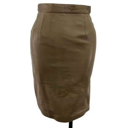 【RC2601-112】valentino Pelle ブラウン　革　スカート 38