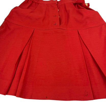 【RC2601-107】LEONARD スカート ウール　レッド　66-92