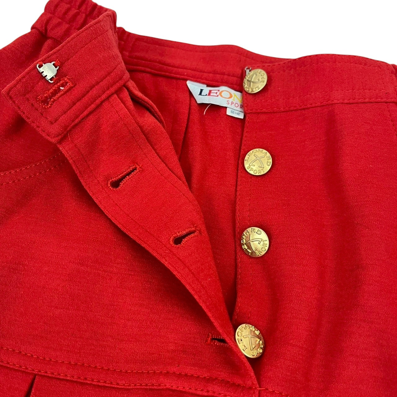 【RC2601-107】LEONARD スカート ウール　レッド　66-92