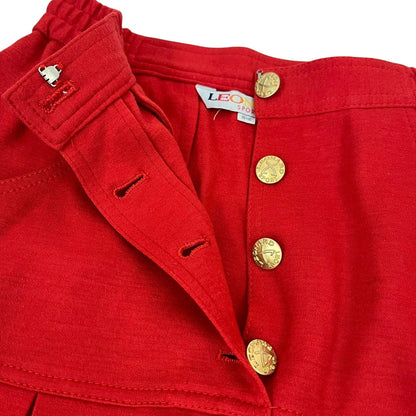 【RC2601-107】LEONARD スカート ウール　レッド　66-92