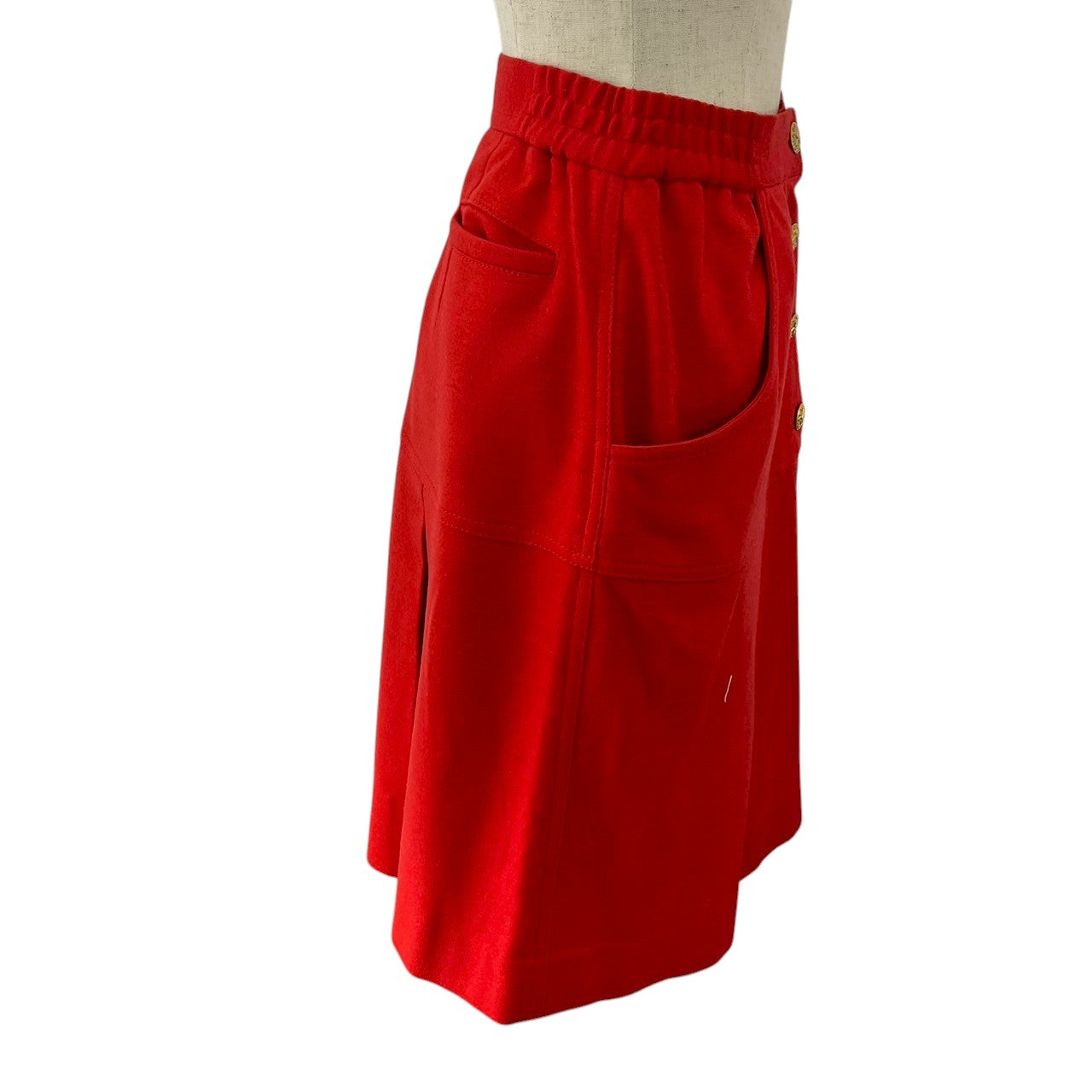 【RC2601-107】LEONARD スカート ウール　レッド　66-92