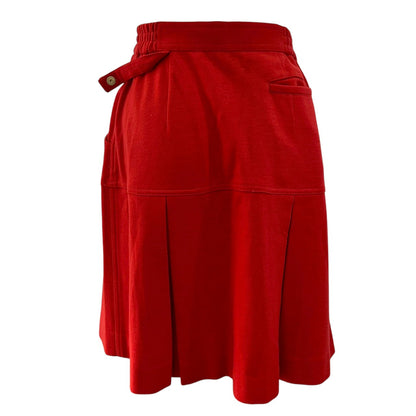 【RC2601-107】LEONARD スカート ウール　レッド　66-92