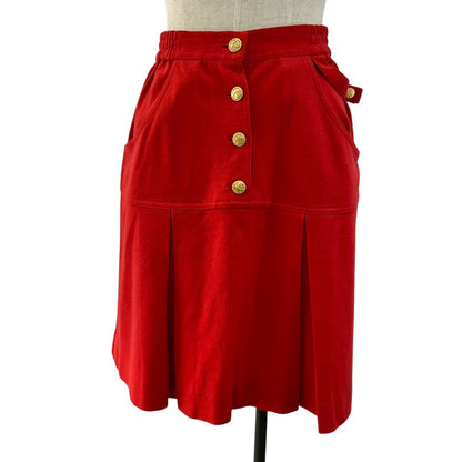 【RC2601-107】LEONARD スカート ウール　レッド　66-92