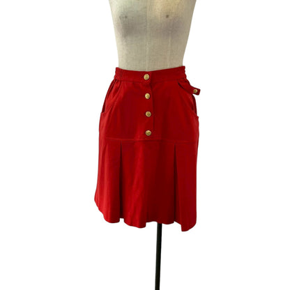 【RC2601-107】LEONARD スカート ウール　レッド　66-92