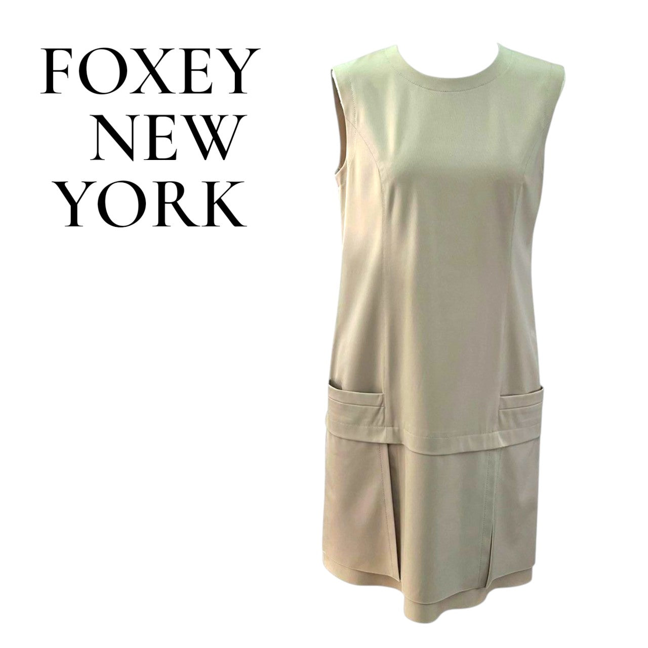 【RC2601-103】FOXEY NEYORK ワンピース　ベージュ　40