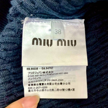 【RC2601-128】miumiu ニットポロ　ネオビー　38