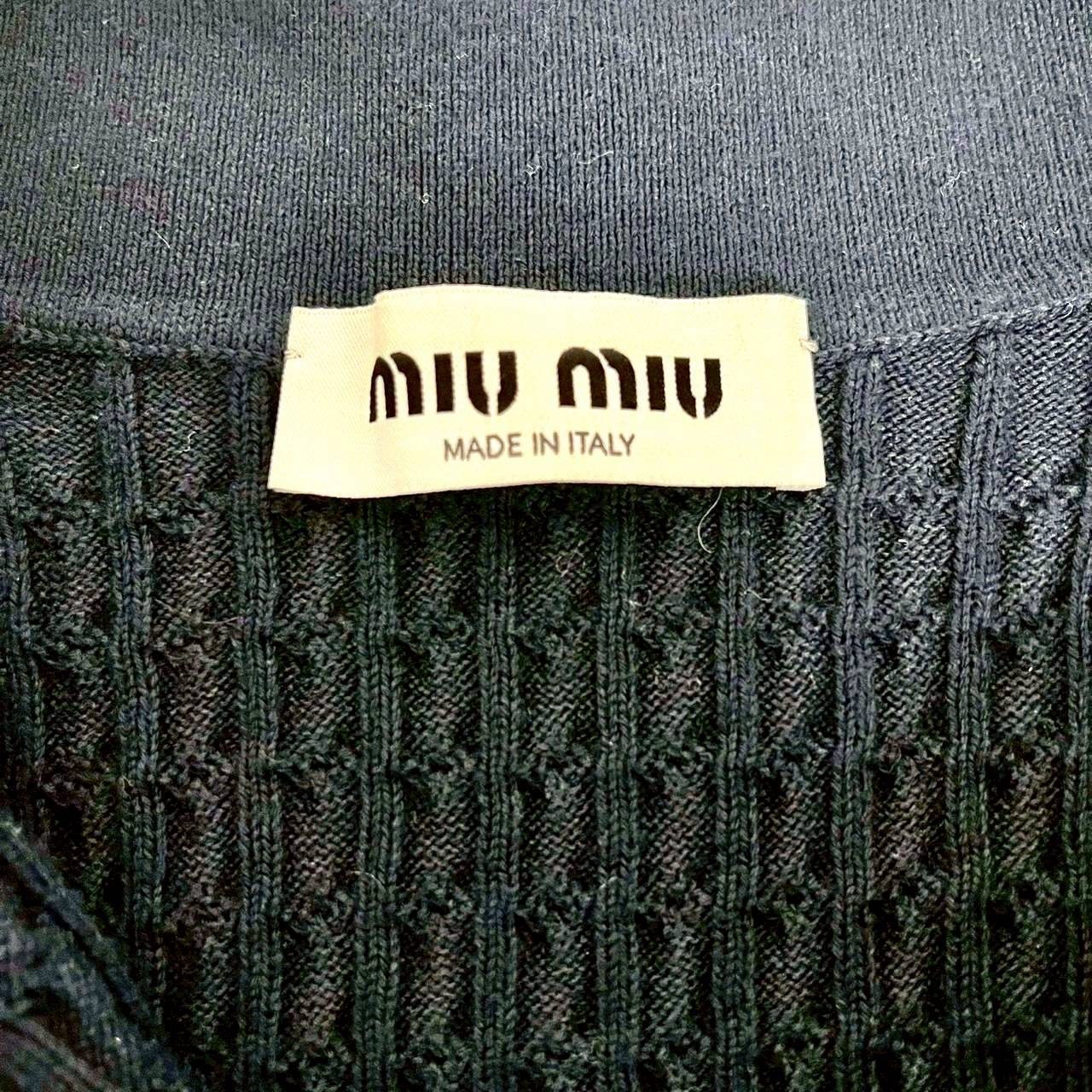 【RC2601-128】miumiu ニットポロ　ネオビー　38