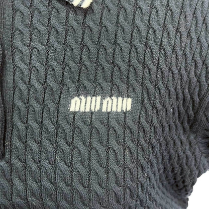 【RC2601-128】miumiu ニットポロ　ネオビー　38