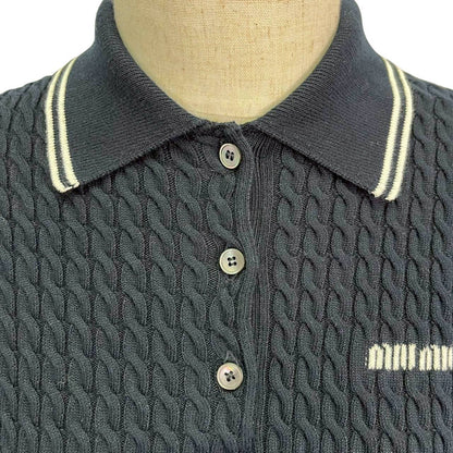 【RC2601-128】miumiu ニットポロ　ネオビー　38