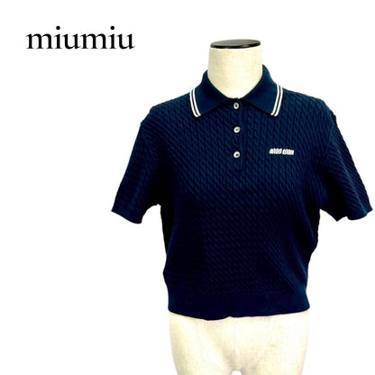 【RC2601-128】miumiu ニットポロ　ネオビー　38