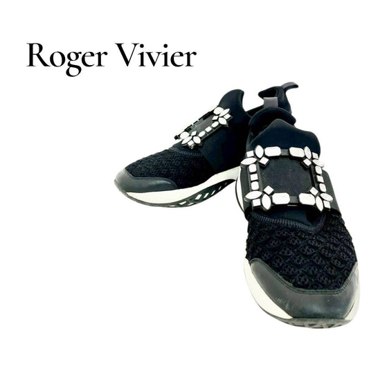 【RC2601-210】 Roger Vivier スニーカー ヴィヴ ラン ストラスバックル/36.5