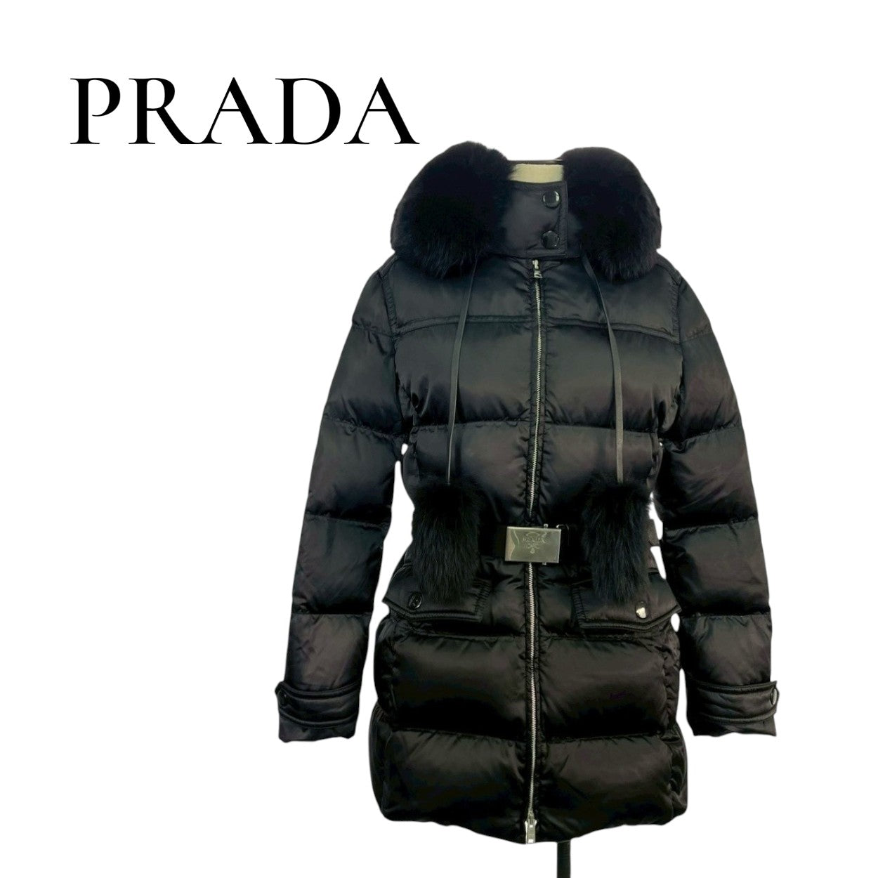 RC2601-115 PRADA ブラック ダウンコート 40
