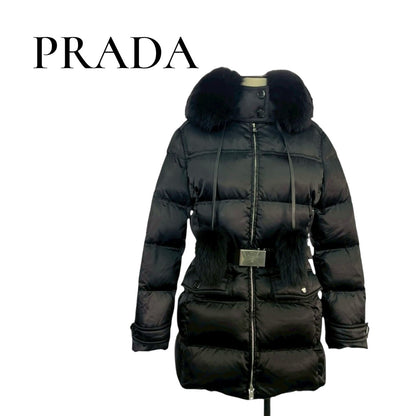 RC2601-115 PRADA ブラック ダウンコート 40