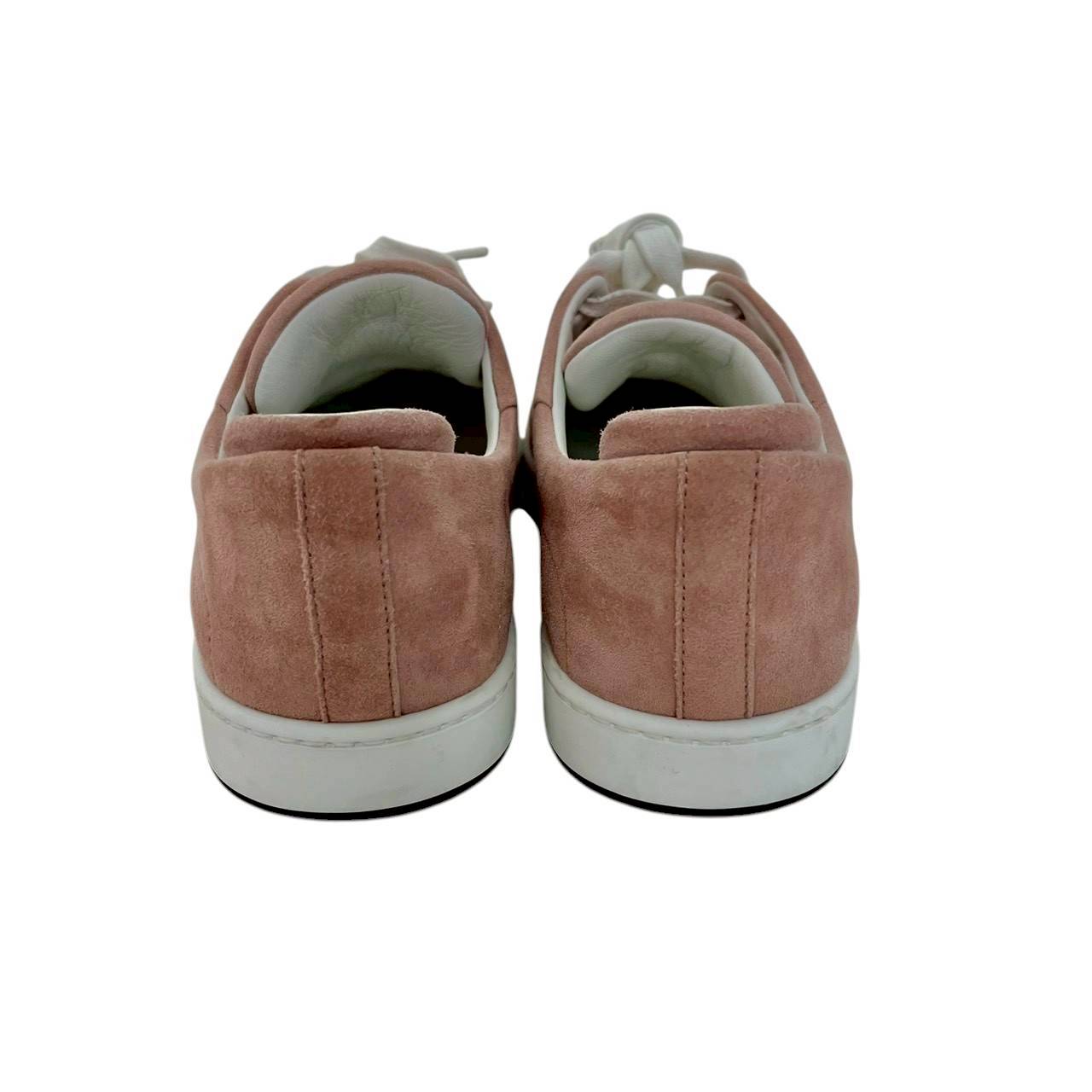 【RC2601-400】HERMES キッド　ヴェロア　スニーカー　ピンク　