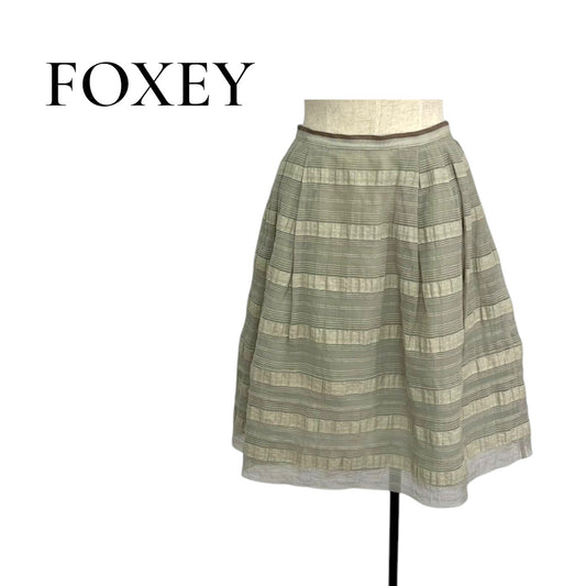 【RC2601-405】FOXEY　スカート　ベージュ　38