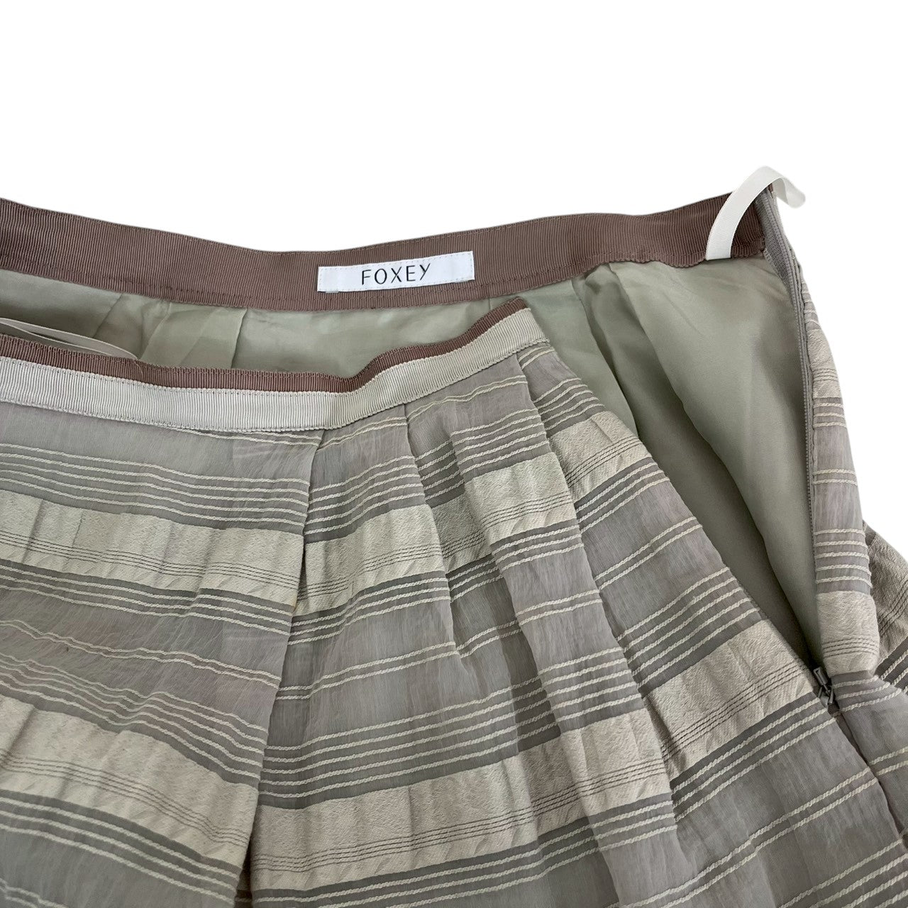 【RC2601-405】FOXEY　スカート　ベージュ　38