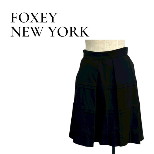 【RC2601-406】FOXEY NEW YORK　スカート　ブラック 40