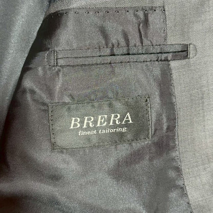 【OG-25】BRERA (ブレラ）137B8008 グレー シャドーストライプ ツーパンツスーツ　A4