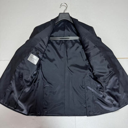 【OG-23】GIVERDYE （ジバルディ）617B8002　ネイビー シャドーストライプツーパンツスーツ　A5