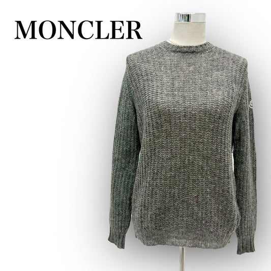 【642-8】MONCLER ニット・セーター A20919025300 97857/ウール/M/レディース/グレー