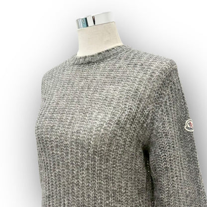 【642-8】MONCLER ニット・セーター A20919025300 97857/ウール/M/レディース/グレー