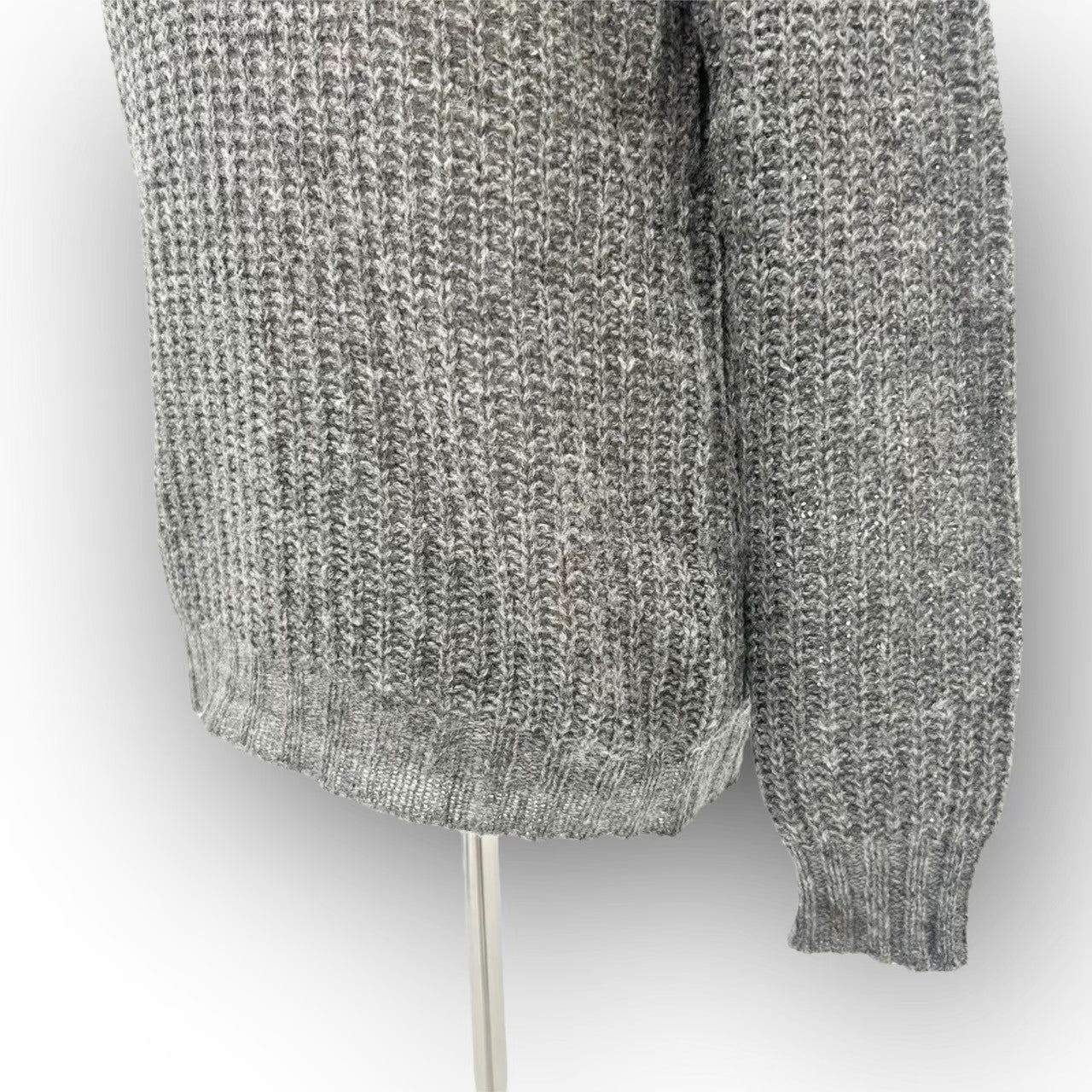 【642-8】MONCLER ニット・セーター A20919025300 97857/ウール/M/レディース/グレー
