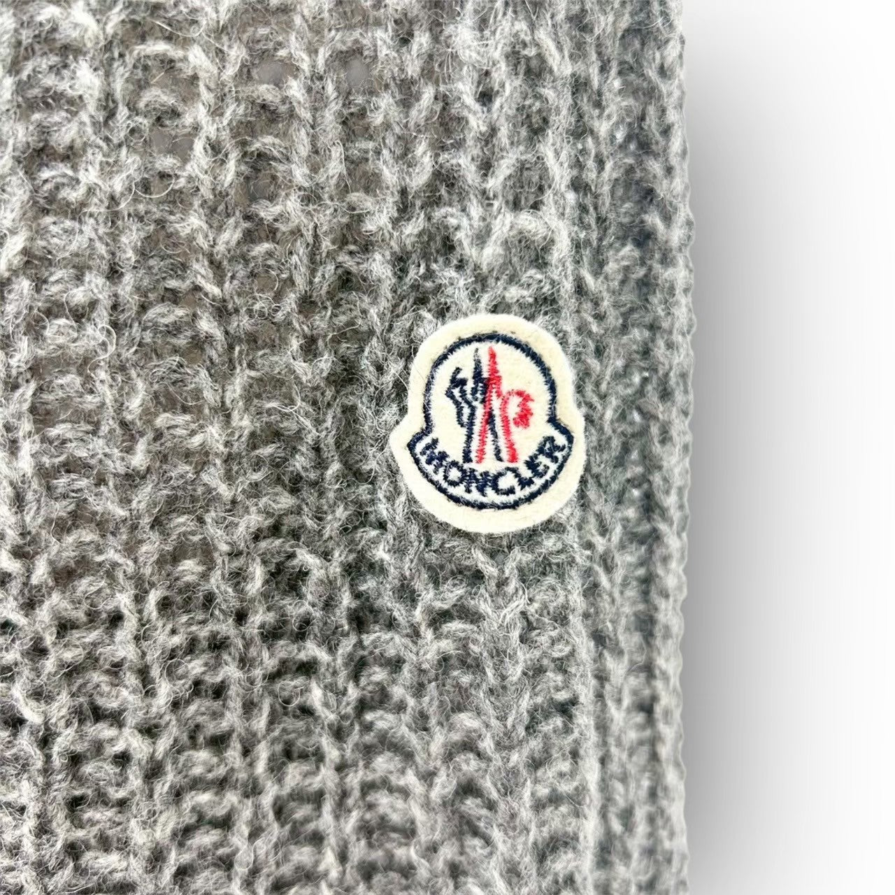 【642-8】MONCLER ニット・セーター A20919025300 97857/ウール/M/レディース/グレー