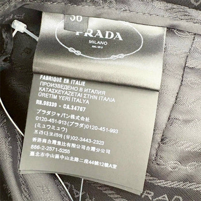 【669-10】PRADA パンツ Houndstooth Check Shorts Tobacco ファイユ ショートパンツ/36 XS/レディース/付属