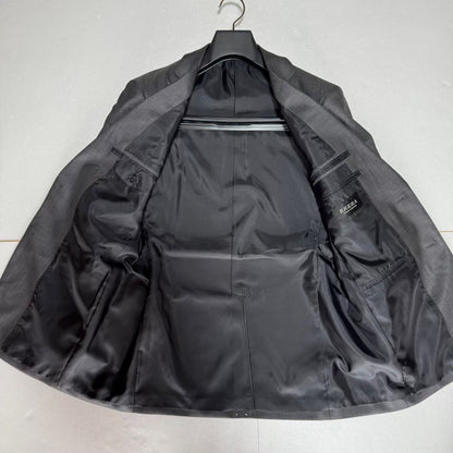 【OG-25】BRERA (ブレラ）137B8008 グレー シャドーストライプ ツーパンツスーツ　A4