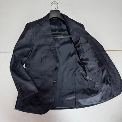 【OG-22】GIVERDYE （ジバルディ）617B8002　ネイビー シャドーストライプツーパンツスーツ　A3