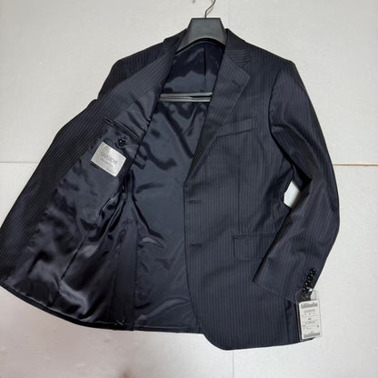 【OG-23】GIVERDYE （ジバルディ）617B8002　ネイビー シャドーストライプツーパンツスーツ　A5