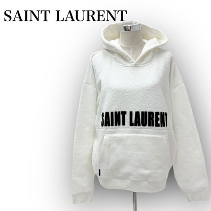 【SRC-3】SAINT LAURENT　白パーカ　Lサイズ