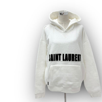 【SRC-3】SAINT LAURENT　白パーカ　Lサイズ