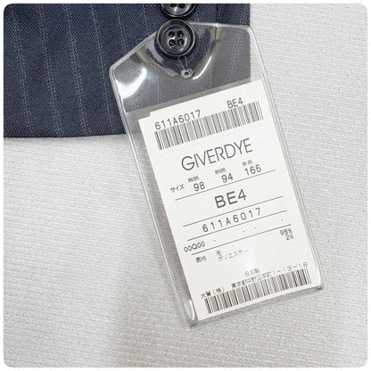 新品 GIVERDYE ジバルディ ストライプ ビジネススーツ ネイビー XL