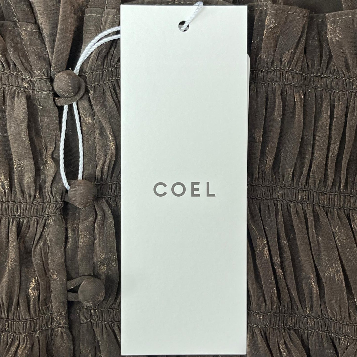 COEL コエル　ギャザーワンピース　ブラウン　38　ヨンア