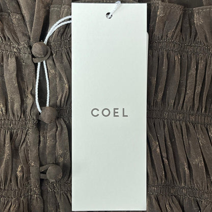 COEL コエル　ギャザーワンピース　ブラウン　38　ヨンア