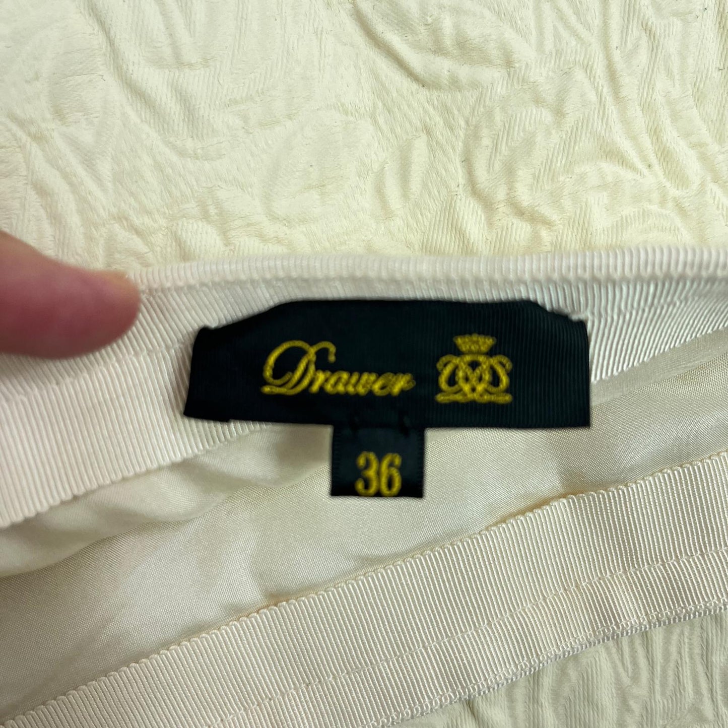 DRAWER　ひざ丈スカート　ホワイト