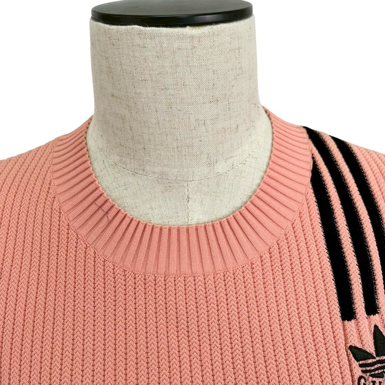 RC2601-125 GUCCI adidas ニット 半袖 ピンク S