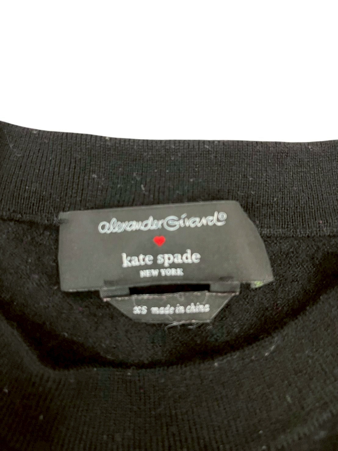 RC2601-99 katesspade ニット ハート ブラック XS