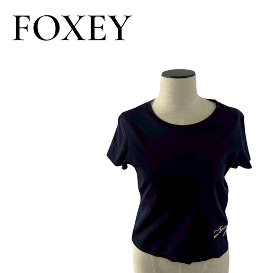 RC2601-92 FOXEY TシャツContrail R ロゴ エンブロイダリー Tシャツ 38