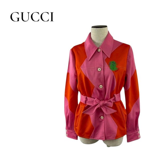 RC2601-88 GUCCI ジャケット・ブルゾン 723531 XJE27 5887ツートーン ラビット 刺繍入り