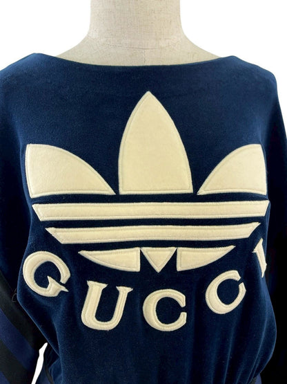 RC2601-87 GUCCI×adidas ワンピース ネイビー695679 XJEC9/XXS